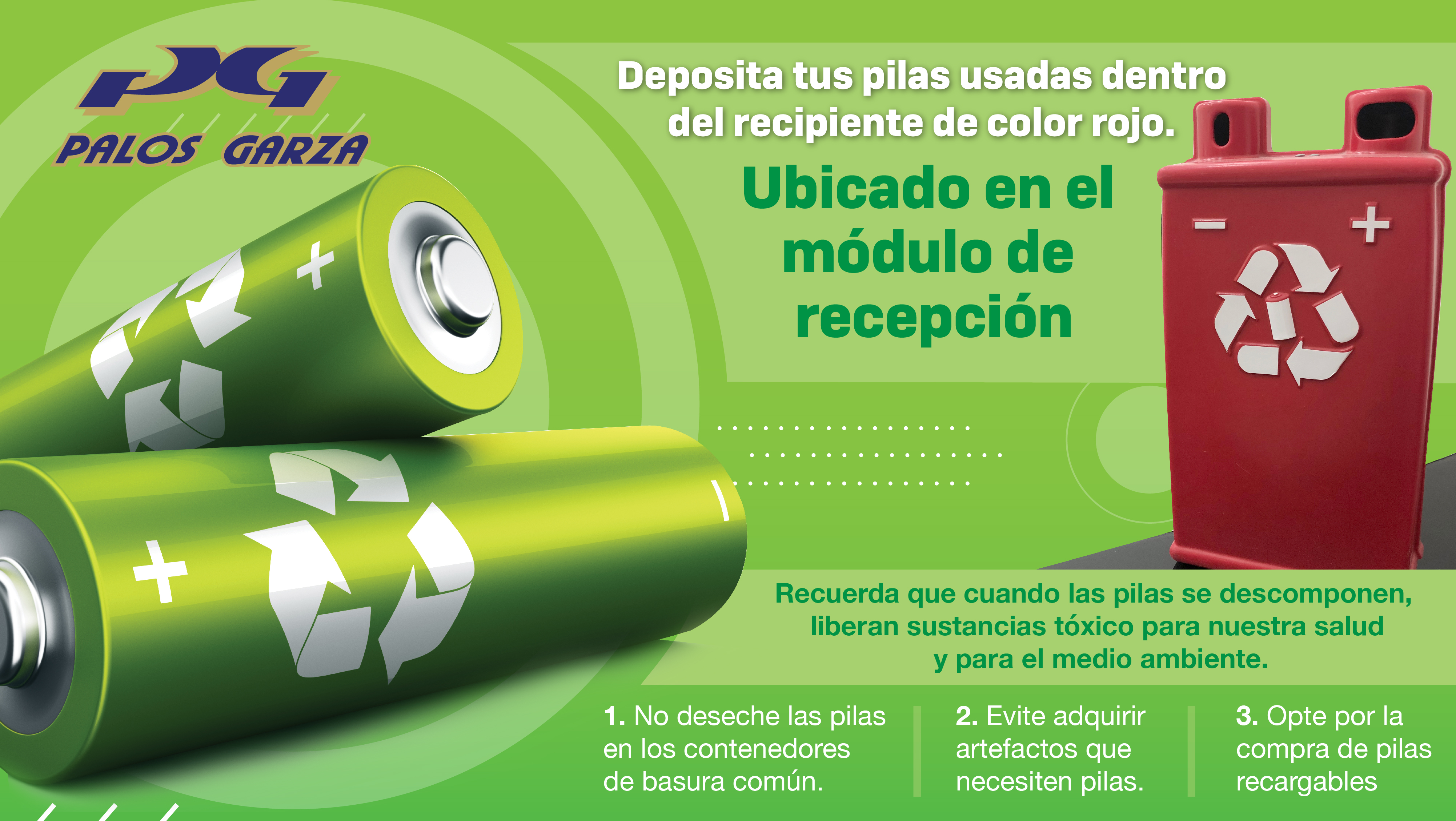 Aviso interno-Pilas usadas