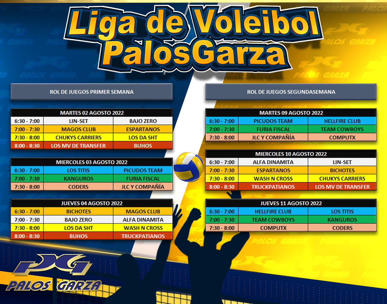 Rol de juegos Voleibol PG.