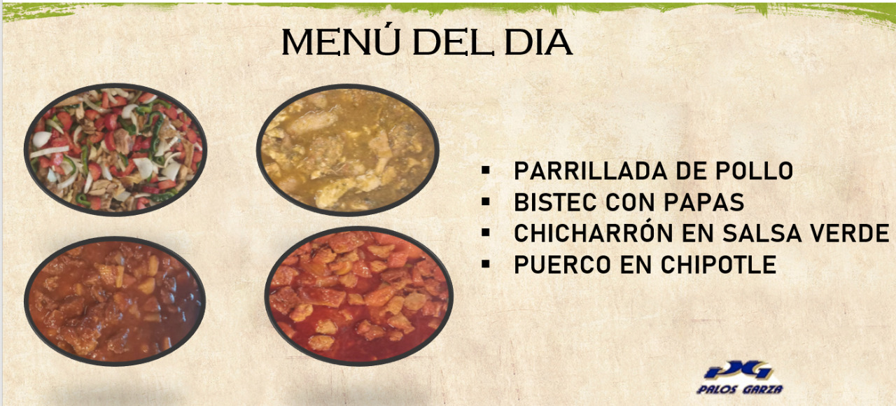 Menu del dia.